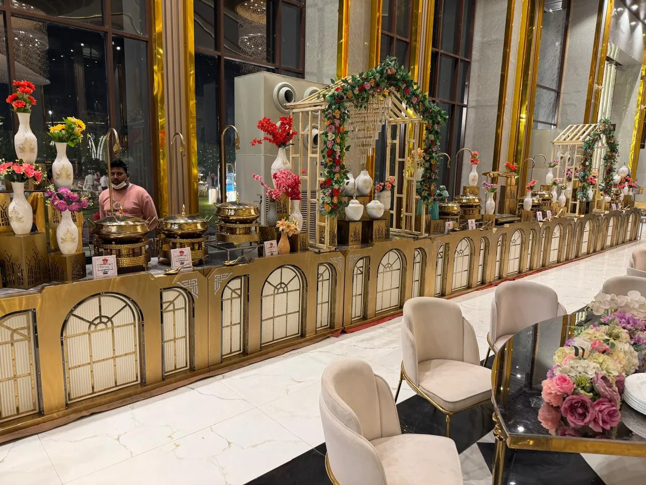 Luxury wedding buffet