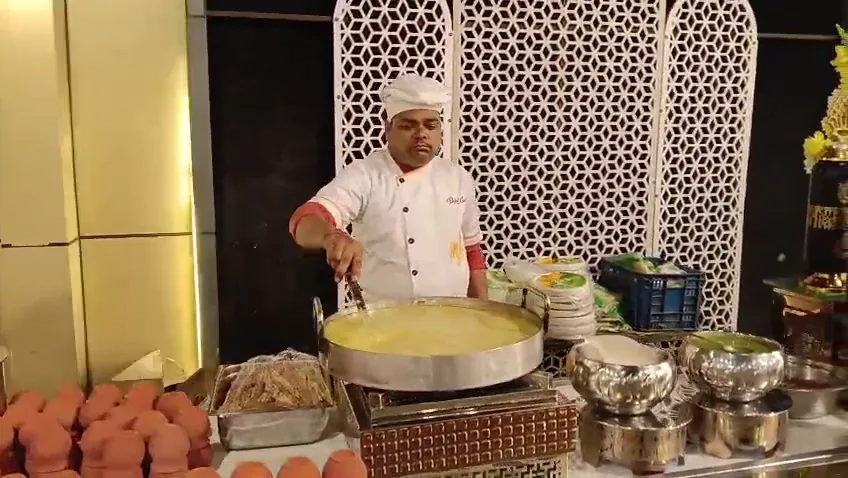 Chef at a live counter