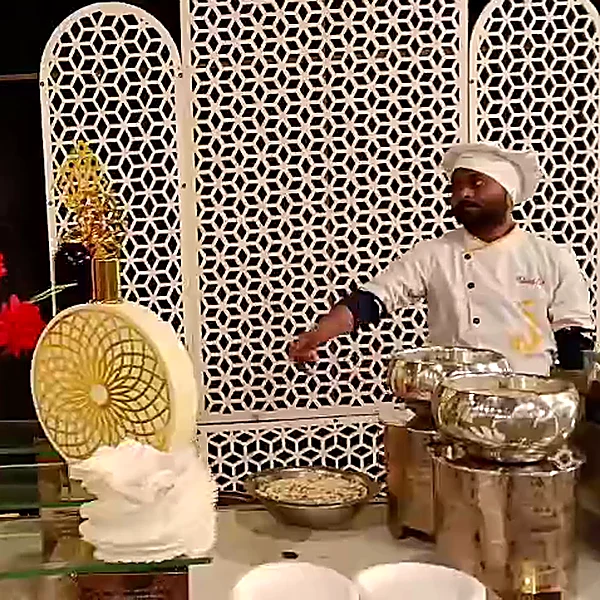 Paneer Cheela live counter at an MG Caterers event