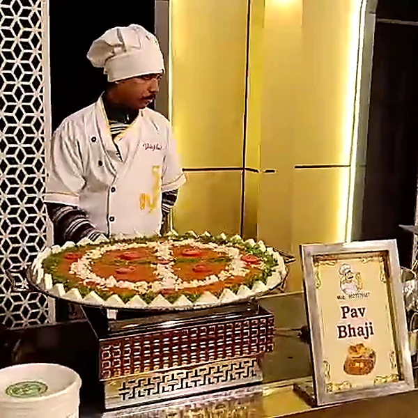 Pav Bhaji live counter at an MG Caterers event
